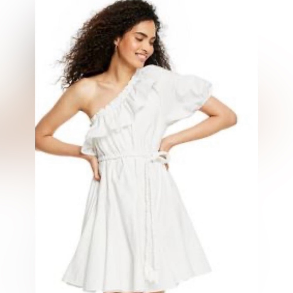 NWT - Target & Rhode collab, white off-the-shoulder flounce dress